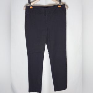 Alfani Size 6 Cotton Rayon Blend Womens Black Slim Fit Slacks